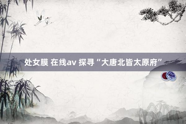 处女膜 在线av 探寻“大唐北皆太原府”