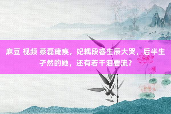 麻豆 视频 蔡磊瘫痪，妃耦段睿生辰大哭，后半生孑然的她，还有若干泪要流？