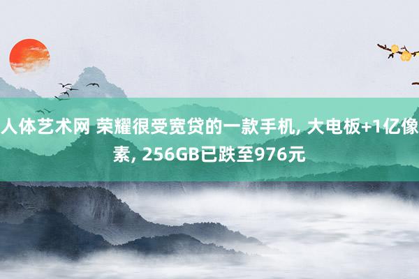 人体艺术网 荣耀很受宽贷的一款手机, 大电板+1亿像素, 256GB已跌至976元